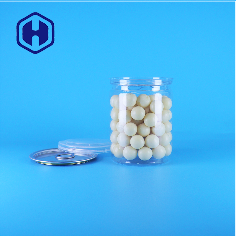 Gemakkelijk te openen deksels Biologische Wilde Jungle Noten Gedroogd Voedsel Plastic Transparante PET Popcorn Blikken