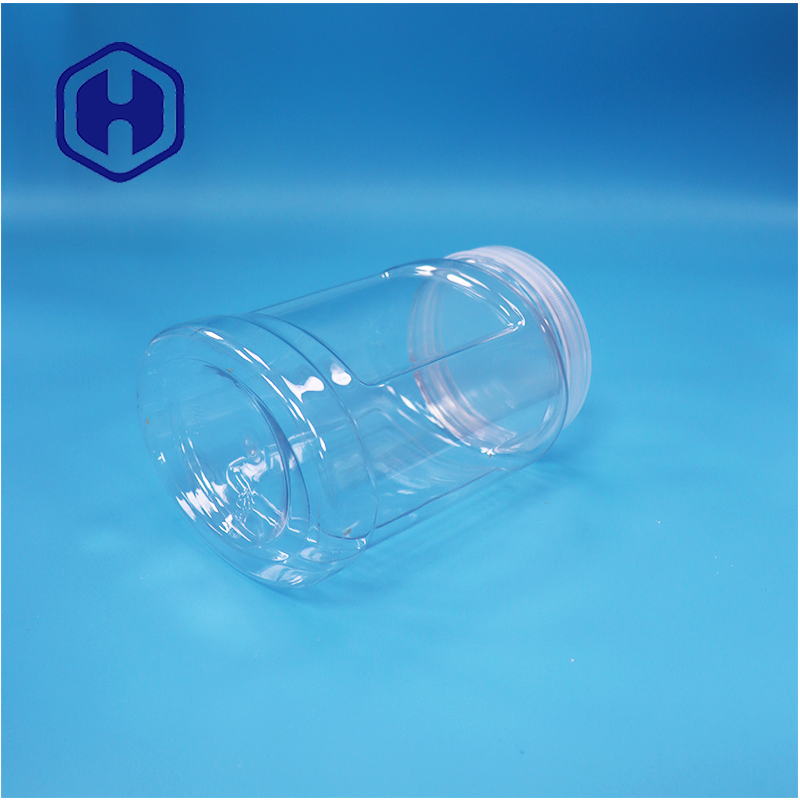 Voedselkwaliteit Tamperproof Cap helder PET Plastic Jar voor voedsel Noten Candy Noodles