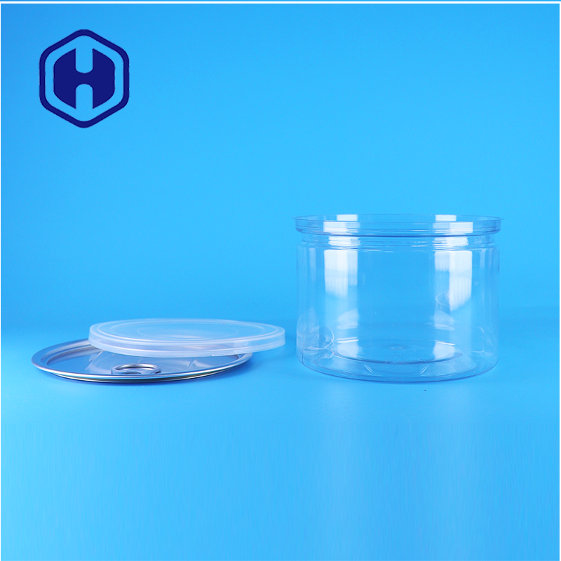 Plastic Transparante PET Ronde Easy Open Deksel Blik Voor Voedsel Snoep Koekjes Snack Thee