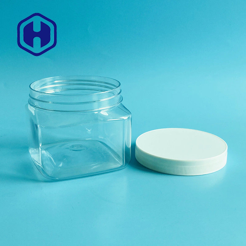 schrobt de Vierkante Kosmetische Plastic Kruik van 500g 17.63oz voor Lichaam het Poeder van de Roombaby