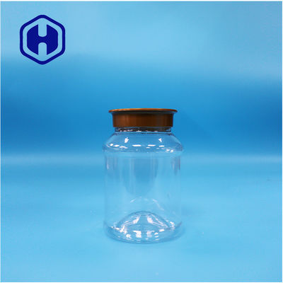 Ronde, heldere PET-pitbottel van levensmiddelenkwaliteit Koekjes, noten, snoep, peper, suikerpotten