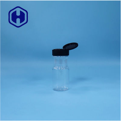 Transparante plastic kruiden zout zwarte peper poeder basilicum PET pot Flip Top Cap