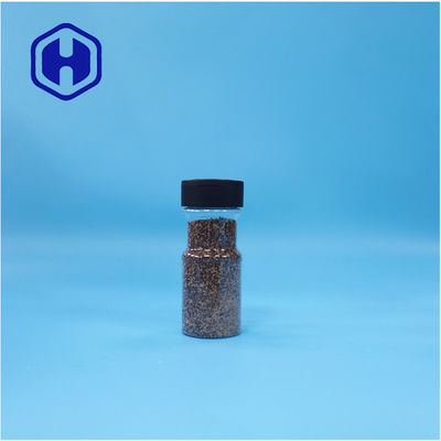 Transparante PET mosterdzout zwarte peper poeder curry kruiden pot Flip Top Cap