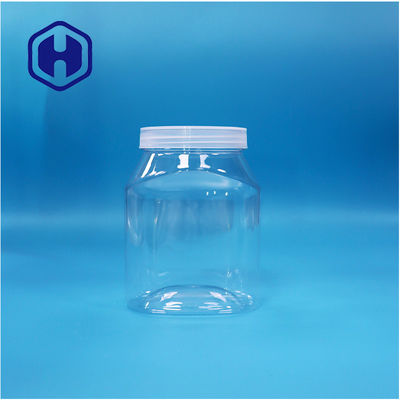 Unieke vorm van kunststof PET gedroogde voedingsmiddelen fruit snoep potten plat schroef deksel