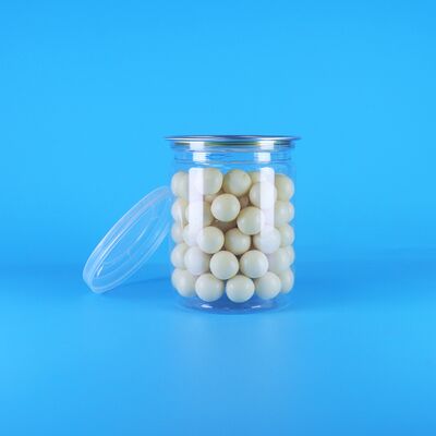 Gemakkelijk te openen deksels Biologische Wilde Jungle Noten Gedroogd Voedsel Plastic Transparante PET Popcorn Blikken