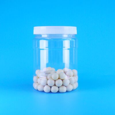 Luchtdichte, doorzichtige PET-plastic koffie, snoep, walnoot, sandwich, koekjes, knapperige pinda's, potten, deksel