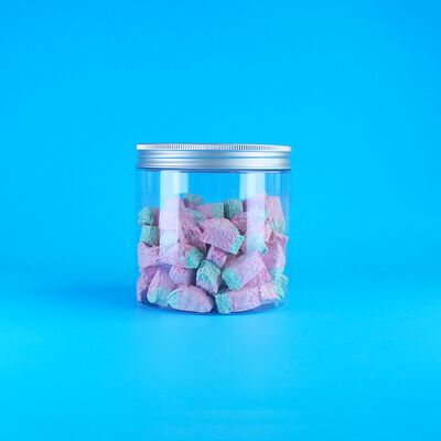 Ronde aluminium gemakkelijk open deksel voedsel snoep koekjes jasmijn thee plastic helder PET pot