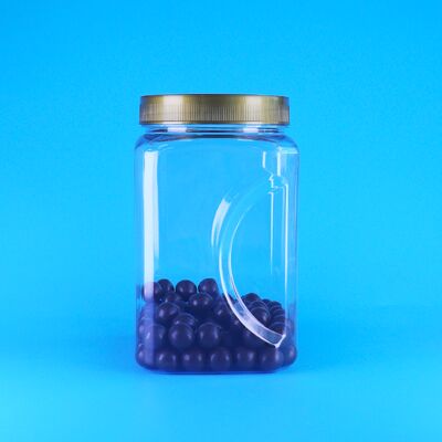 PET Transparante Bruine Deksel Plastic Voedselkwaliteit Lolly Badam Gedroogde Jackfruit Pot