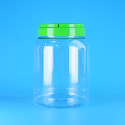 Schroef platte dop voedsel laden heldere koffie snoep gedroogd voedsel PET ronde plastic pot