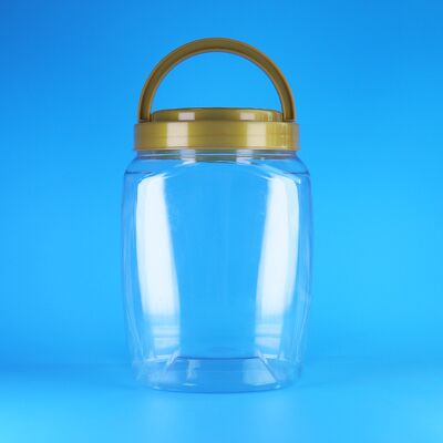 Vierkante hoek deksel helder plastic PET koekjes droge fruitnoedels opslagpotten