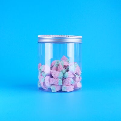Duidelijke PET-plastic ronde pot pruimen snoep skittles fruit gelei mung bonen cake schroef deksel