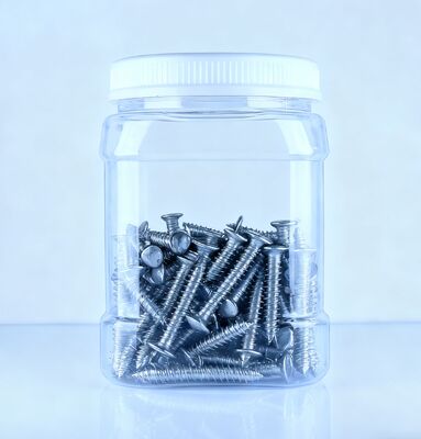 Voedingsmiddel Tangerine Schil Chinese Kastanje PET Vierkante Vorm Helder Wit Deksel Plastic Jar