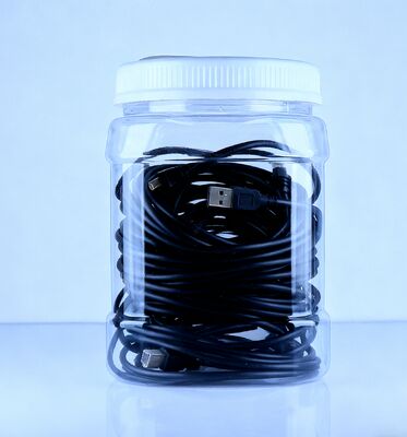 Goed afdichtende plastic PET vierkante vorm transparante pot Chinese yam cake vulling koekje schroefdeksel