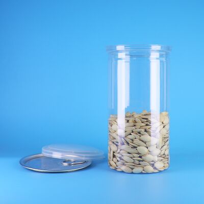 Grote mond Makkelijk open deksel Voedselsoort Koekjes Lekkergoed Gedroogd Fruit PET Duidelijke 700 ml pot