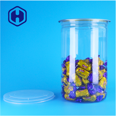 Cereal pet treats gemengde noten Bpa vrij helder plastic PET blik met aluminium deksel voor