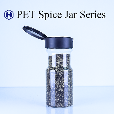 Groothandel Custom PET Spice Jars Clear PP Flip Top OEM Spice Flessen