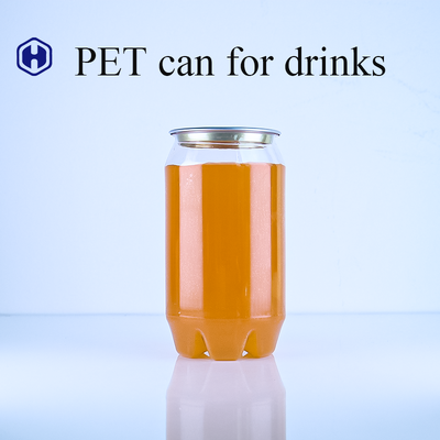 Custom Clear PET Plastic Cans For Carbonated Cold Drinks Soda Coffee Tea ODM Bulk Wholesale