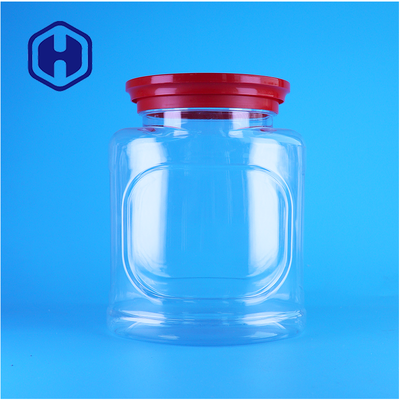 Food Grade Clear Screw Lid PET Custom Jar For Pet Food Cake Dry Fruits Food Packing