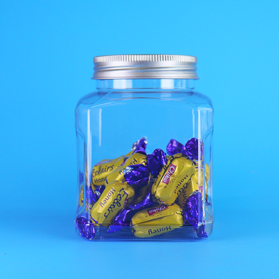 Groothandel ODM Food Grade Plastic vierkante pot voor losse theeverpakkingen Doorzichtige PET-potfabriek