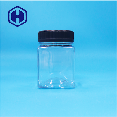 Luchtdicht BPAvrij Transparent Vierkante Grip PET Plastic Candy Cookies Nut Packaging Jar