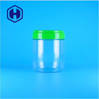Voedselveilige, afsluitbare, lege, plastic PET, heldere, ronde pindakaas met schroefhandvat